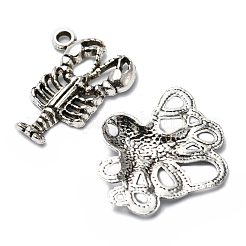 Pendenti in lega di stile tibetano a tema animale marino in stile 48 pz 8&nbsp;FIND-FS0001-53
