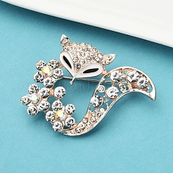 Fuchs Legierung Kristall Strass Brosche&nbsp;PW-WG980DE-01