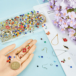 DIY-Set zur Herstellung baumelnder Ohrringe aus Emaille und Acryl&nbsp;DIY-SP0001-18