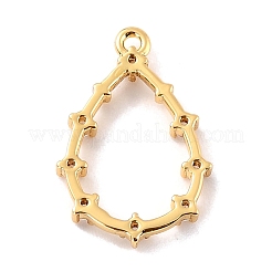 Pendentifs en zircone cubique transparente en laiton micro-pavé écologique&nbsp;ZIRC-C027-09G-RS