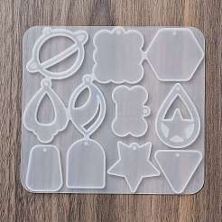 Moule en silicone pour boucles d'oreilles et pendentifs&nbsp;X1-DIY-Q033-01D