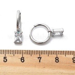 Orecchini a cerchio in acciaio inossidabile 304 con micro pavé di zirconi cubici&nbsp;STAS-R004-06P-02