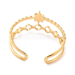 Ionenplattierung (IP) 304 Edelstahl-Fingerringe&nbsp;RJEW-L102-26G