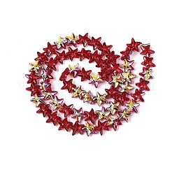 Chapelets de perles en verre transparent électrolytique&nbsp;EGLA-Q136-01A-15