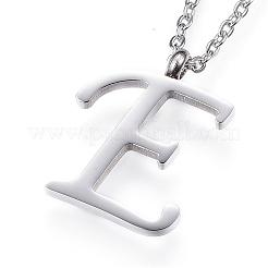 Colliers pendentifs initiaux en acier inoxydable 304 anti-ternissement&nbsp;NJEW-P151-E-P