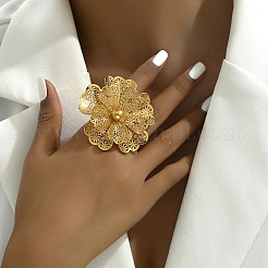 Elegante Manschettenringe aus Eisen im orientalischen Stil mit Blumen für die Hochzeitsfeier&nbsp;RY8475