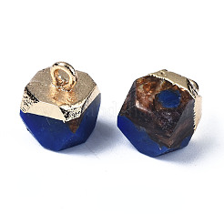 Zusammengesetzte Anhänger aus synthetischem Bronzit und Lapislazuli&nbsp;G-N330-47A