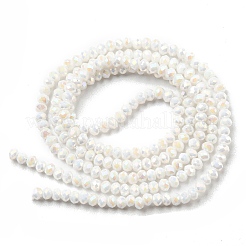 Chapelets de perles en verre opaque électrolytique&nbsp;EGLA-F149-AB-02