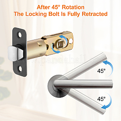 Kit de reemplazo de pestillo de puerta de acero inoxidable con placas de impacto y tornillos&nbsp;FIND-WH0111-908
