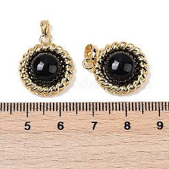 Laiton avec pendentifs en verre et imitation agate&nbsp;KK-Q030-26G