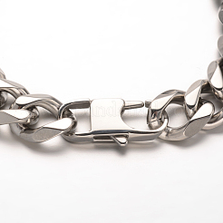 Anlaufgeschützte Panzerkettenarmbänder aus Edelstahl 201&nbsp;BJEW-L499-04P