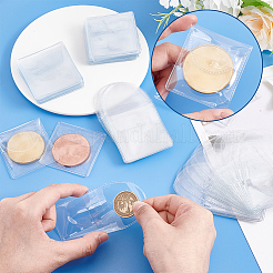 100 Stück 2 Stile staubdichte PVC-Aufbewahrungsumschlagbeutel für Gedenkmünzen für Schmuck&nbsp;ABAG-PH0001-49