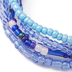 Bracciale multifilo con perline di semi di vetro&nbsp;BJEW-JB09578