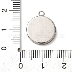 201 Cabochon-Fassungen für Anhänger aus Edelstahl&nbsp;STAS-D379-04E-P