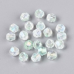 Perles de verre peintes par pulvérisation transparent&nbsp;EGLA-N018-4mm-04