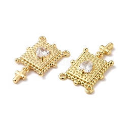 Ciondoli in ottone con placcatura a cremagliera con micro pavé di zirconi chiari&nbsp;KK-D074-32G