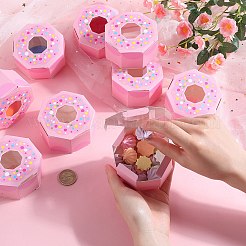 Boîtes en carton de beignets hexagonaux&nbsp;CON-WH0019-18A