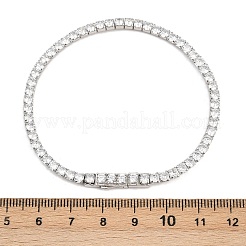925 Tennisarmband aus Sterlingsilber mit Mikropavé und Zirkonia für Damen&nbsp;BJEW-C117-01B-P02