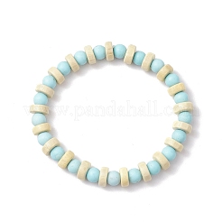 Bracelets extensibles en perles rondes de howlite naturelle pour hommes et femmes&nbsp;BJEW-JB11817