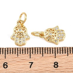 Breloques en laiton avec zircone cubique de micro pave&nbsp;CU-CBAB719-04G-A