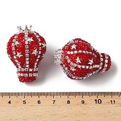 Krone Heißluftballon Acryl Strass Perlen&nbsp;OACR-S048-03E