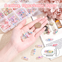 Contenitore per capsule in plastica trasparente apribile in 8 colore&nbsp;KY-OC0001-05