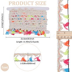 12.5 Yard Polyester-Quasten-Spitzenband&nbsp;OCOR-FG0002-50
