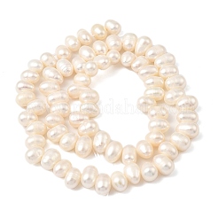 Fili di perle di perle d'acqua dolce coltivate naturali&nbsp;PEAR-I007-04C-02A