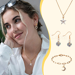 42 Stück 7 Stile Zinklegierung Strass Charms&nbsp;FIND-GA0007-92