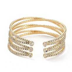 Strass-Manschettenarmbänder aus Eisenlegierung&nbsp;BJEW-B052-01LG