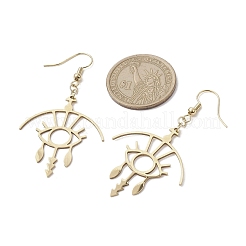 Boucles d'oreilles pendantes en acier inoxydable Hollow Eey 201&nbsp;EJEW-TA00405