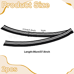 Bande en tissu élastique côtelé en polyester&nbsp;DIY-WH0671-532A