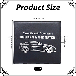 Étui de protection en cuir PU pour permis de conduire de véhicule à moteur&nbsp;AJEW-WH20098-134A