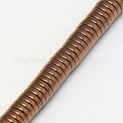 Electroplate non magnetici ematite sintetico fili di perline&nbsp;G-J164A-4mm-01
