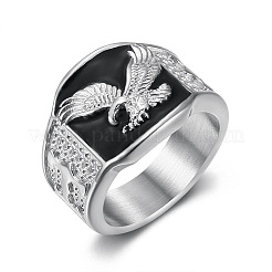 Anillos de dedo de acero inoxidable 304 y esmalte para hombres&nbsp;FS-WG4515C-06