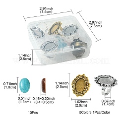 Kit de fabrication de bague réglable bricolage&nbsp;DIY-FS0005-49