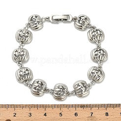 Braccialetti di Halloween in ottone con maglie per donna&nbsp;BJEW-B149-02P