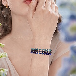 20 bracelet en perles de verre et de laiton&nbsp;BJEW-SW001599-02