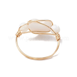 Stern/Herz/Schmetterling Muschel Fingerringe&nbsp;RJEW-JR00846