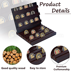 Expositor de madera para monedas conmemorativas.&nbsp;ODIS-WH0001-78