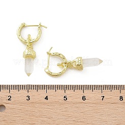 Orecchini a cerchio in cristallo di quarzo naturale&nbsp;EJEW-P306-01G-08