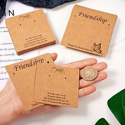100 Stück 2 Stile Freundschaftsthema Kraftpapier-Schmuck-Displaykarten&nbsp;CDIS-TA0001-24