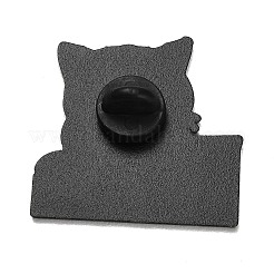 Müde Arbeitskatze mit Maus Emaille-Anstecknadeln&nbsp;JEWB-K040-11EB