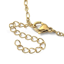 Ionenplattierung (IP) 316 chirurgischer Edelstahl Figaro Kette Halsketten für Frauen&nbsp;NJEW-D052-04G