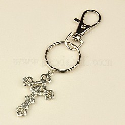 Estilo tibetano llavero cruz crucifijo&nbsp;KEYC-JKC0009-13