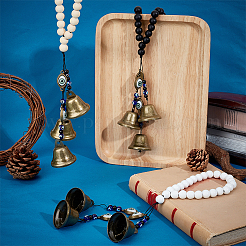 Decorazione pendente con perline di legno&nbsp;HJEW-OC00019