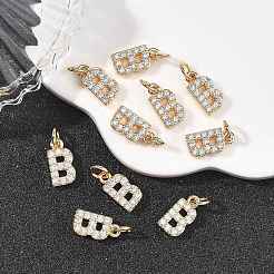 Pendentifs en laiton Shegrace avec micro-pavé de zircone cubique transparente&nbsp;XGRQ29352-394G-B