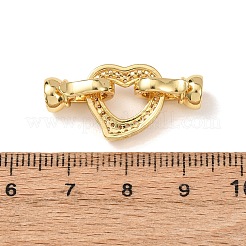 Messing Micro Pave klare Zirkonia Falte über Verschlüsse&nbsp;KK-D259-02B-G