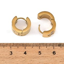 Boucles d'oreilles créoles en acier inoxydable 304 et zircon cubique pour femmes&nbsp;SA-CBAF36C-02C-G