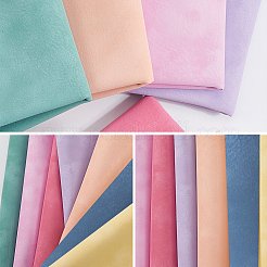 8 Stück 8 Farben mattierte PVC-Kunstlederstoffe&nbsp;DIY-CL0002-20A